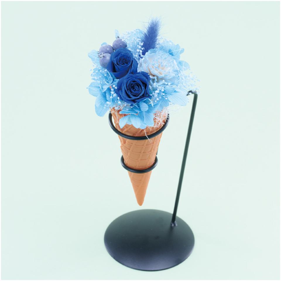 【母の日早得】Ｌｕｎａプリザーブドフラワー　アイスクリームアレンジ「ブルーベリー」 商品サムネイル