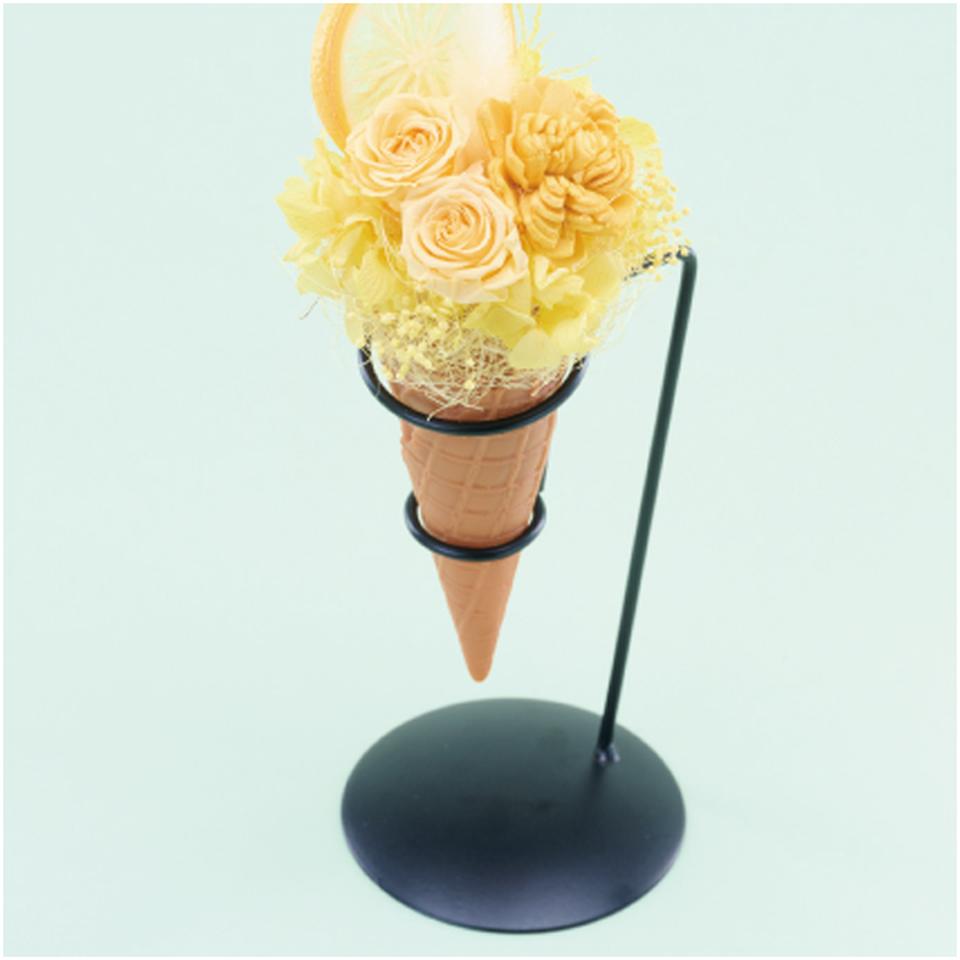 【母の日早得】Lunaプリザーブドフラワー アイスクリームアレンジ「レモン」 商品画像(2)