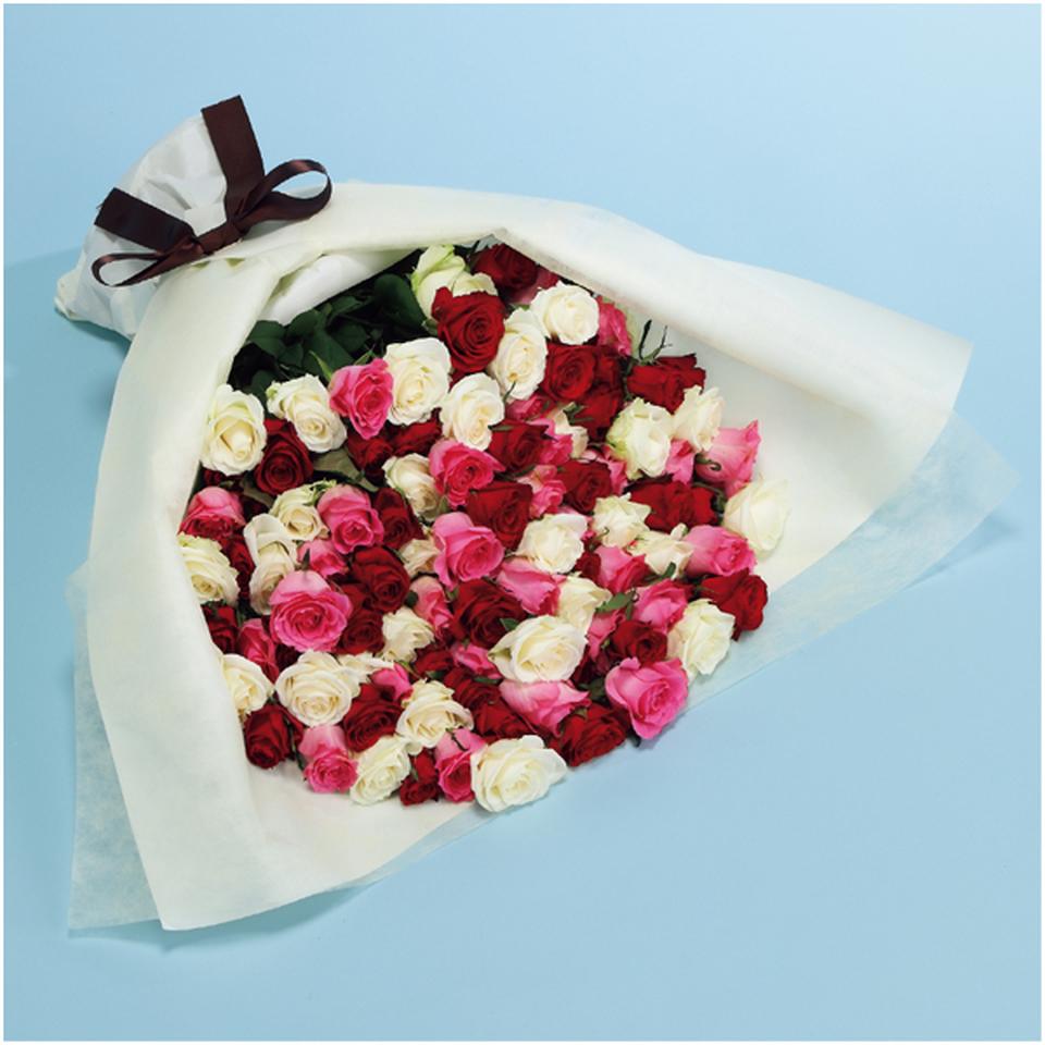 【母の日早得】茨木春草園大輪バラ１００本のブーケ 商品サムネイル