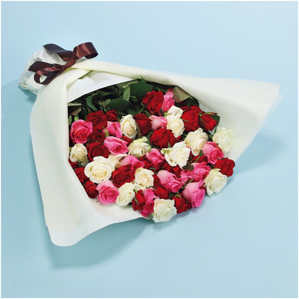 【母の日早得】茨木春草園大輪バラ５０本のブーケ 商品サムネイル