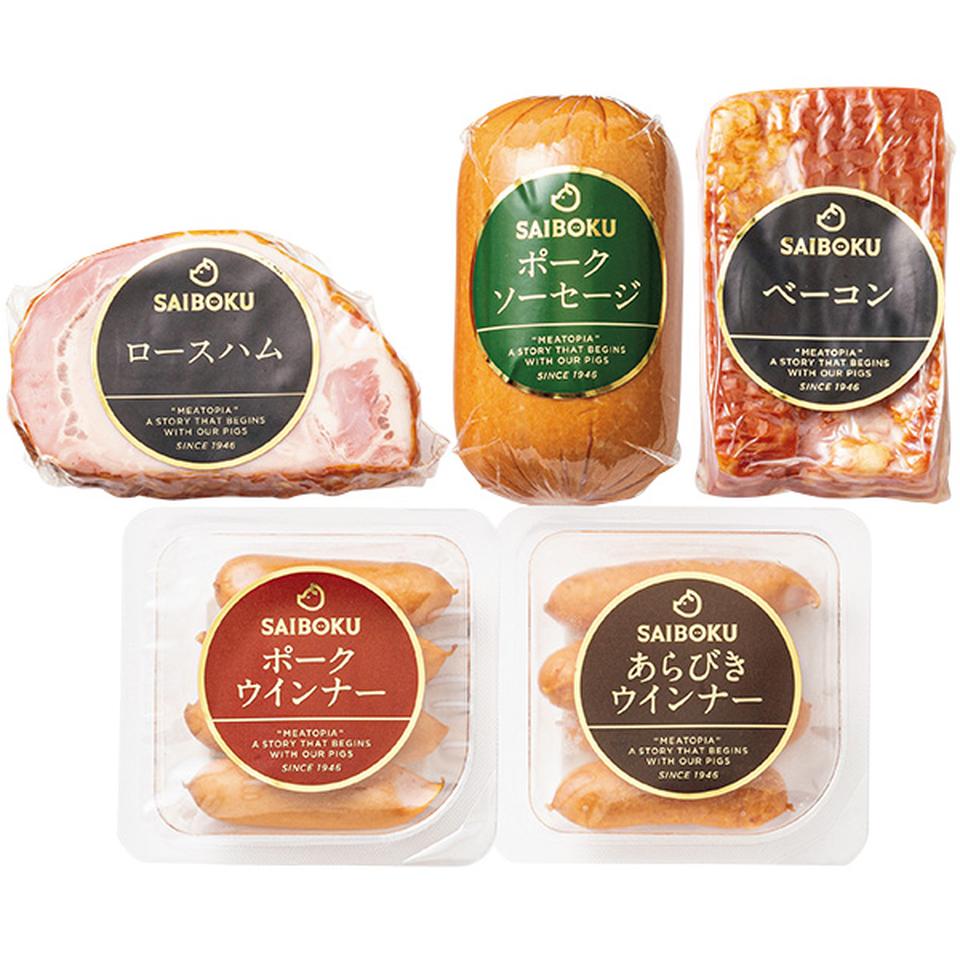 【夏の贈りもの】ＳＡＩＢＯＫＵ　ロースハム、ベーコン、ウインナーセット 商品サムネイル