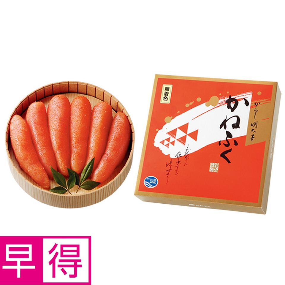 【夏の贈りもの早得】かねふく　無着色辛子明太子　赤樽 商品サムネイル