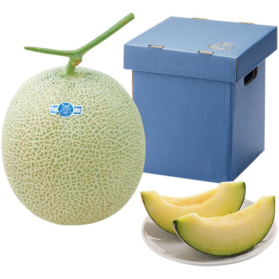 【夏の贈りもの】トップバリュ　減の恵み・長崎県産（島原有機会）　村里さんたちのアールスメロン（大玉） 商品サムネイル