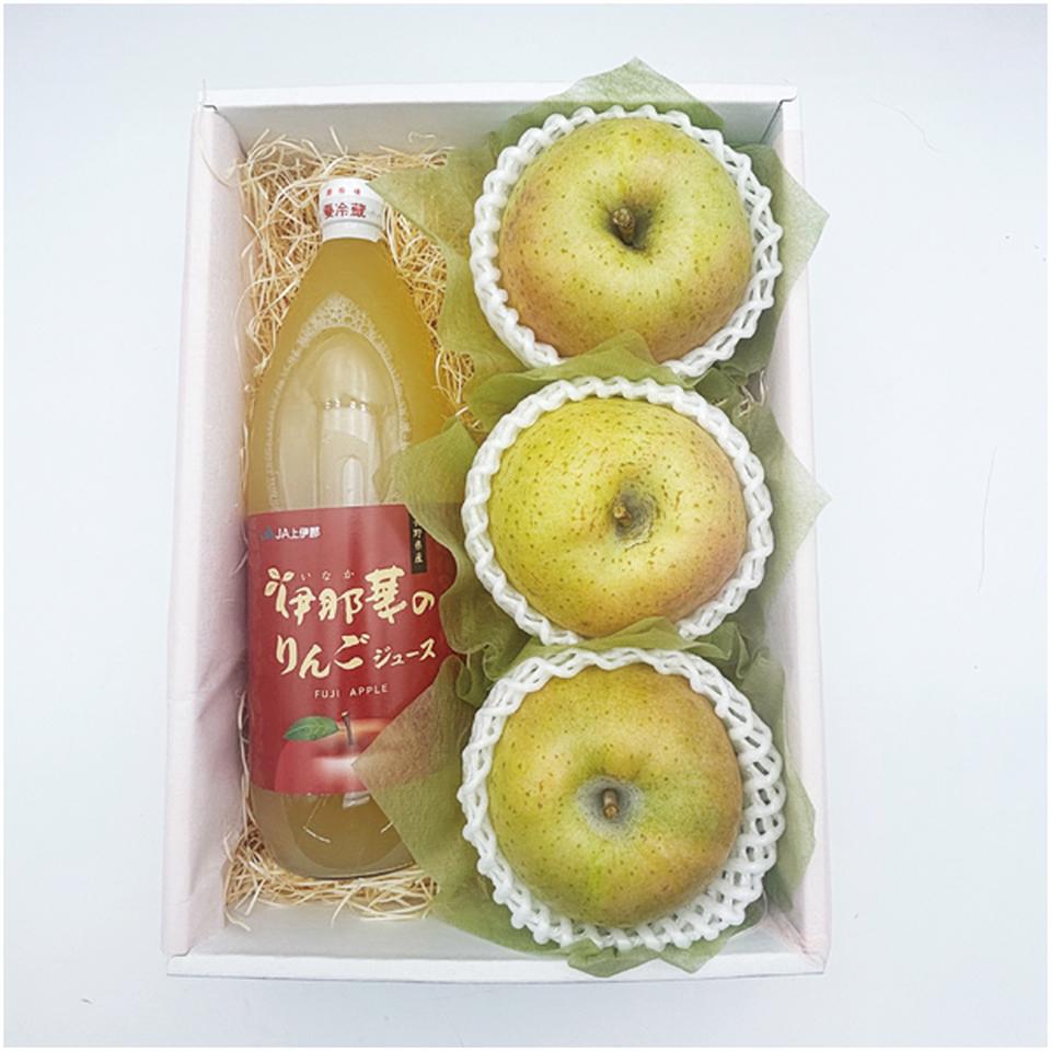 【父の日】青森県産又は長野県産王林りんごとりんごジュースの詰合せ 商品サムネイル
