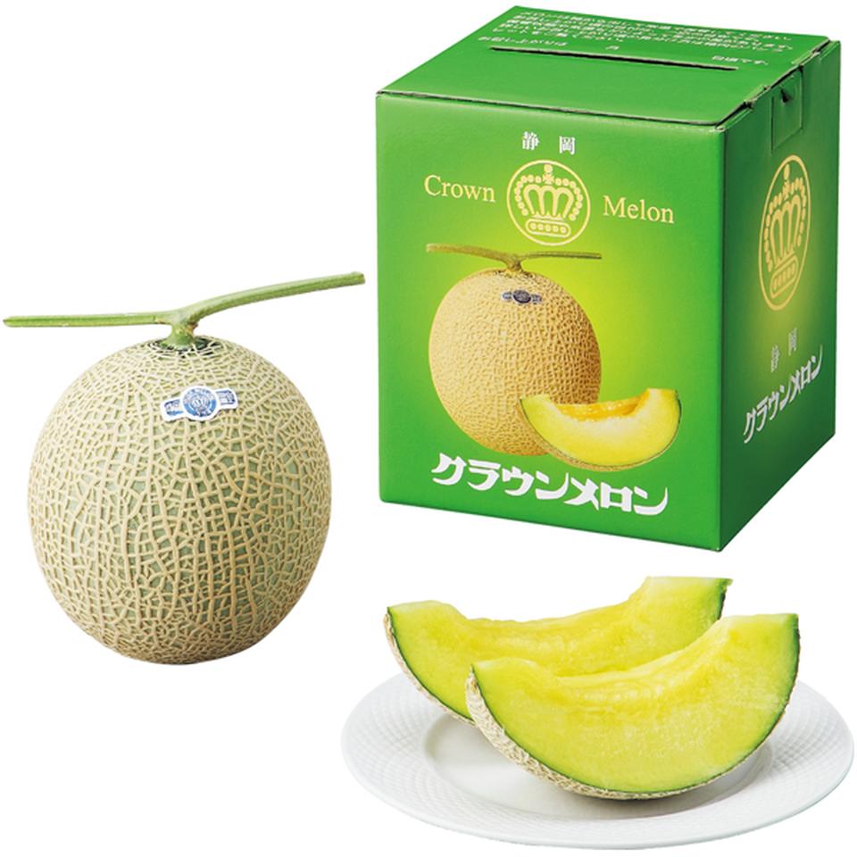 【冬の贈りもの】静岡県産 静岡クラウンメロン　品位：白以上　１個（１．１ｋｇ以上） 商品サムネイル
