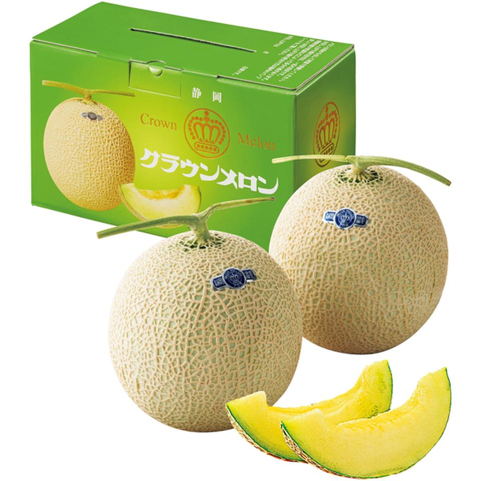 【冬の贈りもの】静岡県産 静岡クラウンメロン　品位：白以上　２個（１個１．１ｋｇ以上） 商品サムネイル