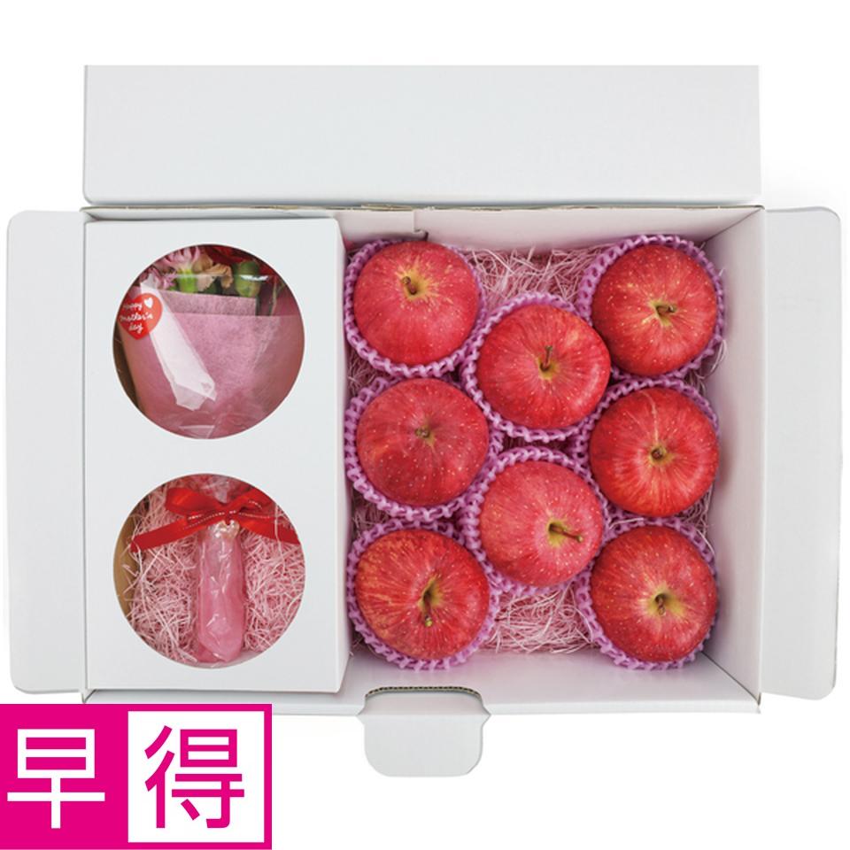 【母の日早得】青森県産フラワーブーケと青森県産りんごのセット 商品サムネイル