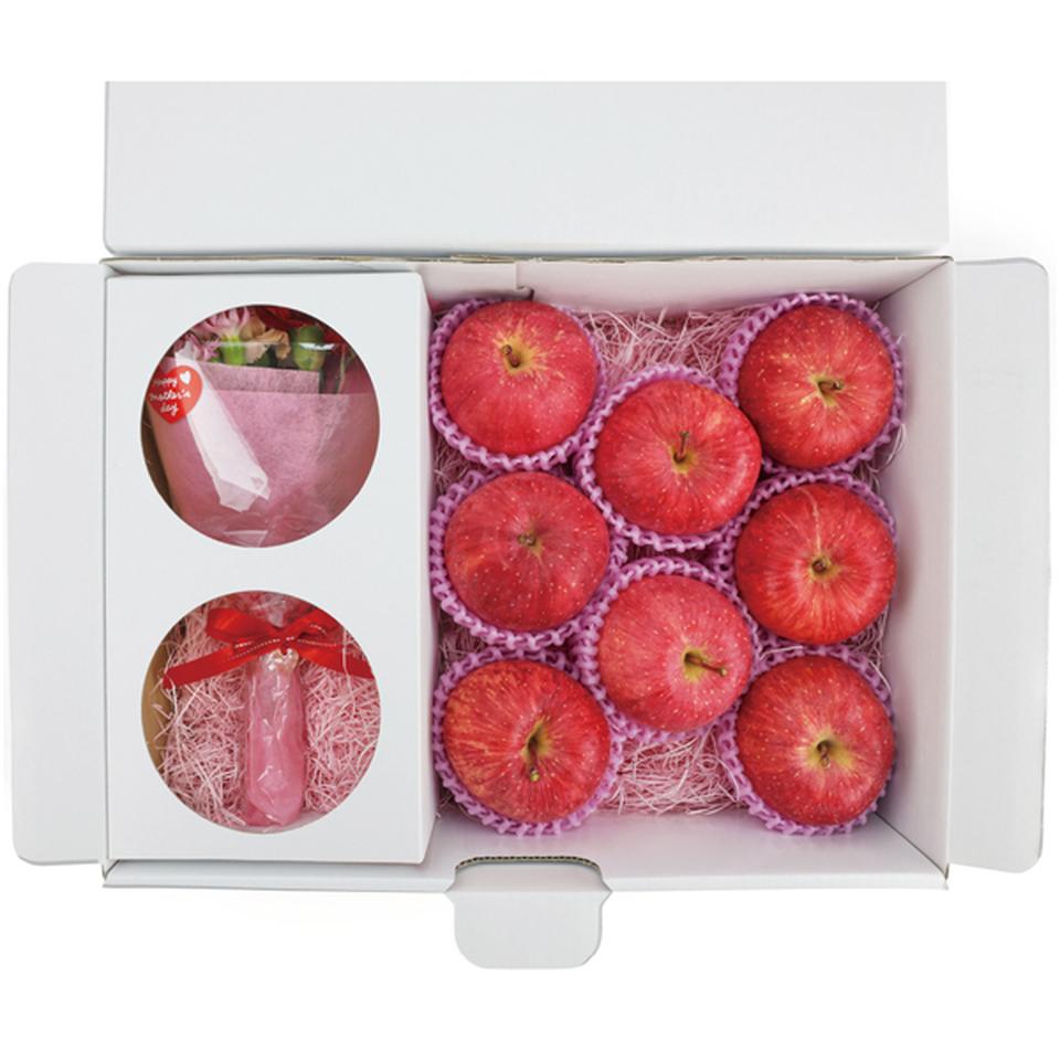 【母の日早得】青森県産フラワーブーケと青森県産りんごのセット 商品サムネイル