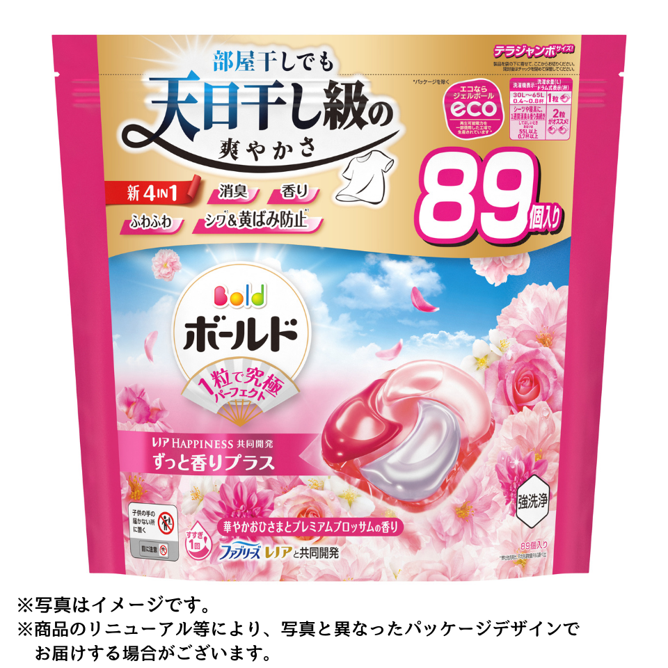 【P&G】ボールドジェルボール４Ｄ華やかプレミアムブロッサムの香り つめかえテラジャンボサイズ ８９個 商品サムネイル