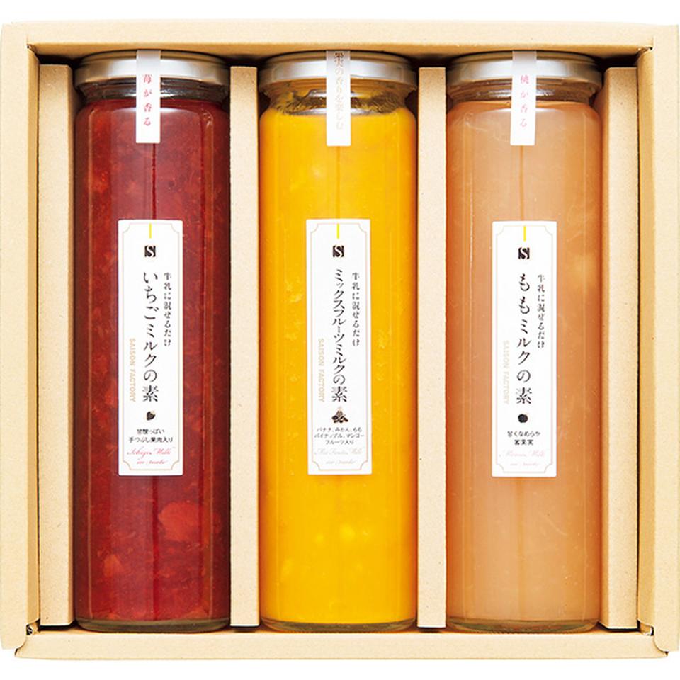 【夏の贈りもの】セゾンファクトリー　フルーツミルクの素３本詰合せ 商品サムネイル