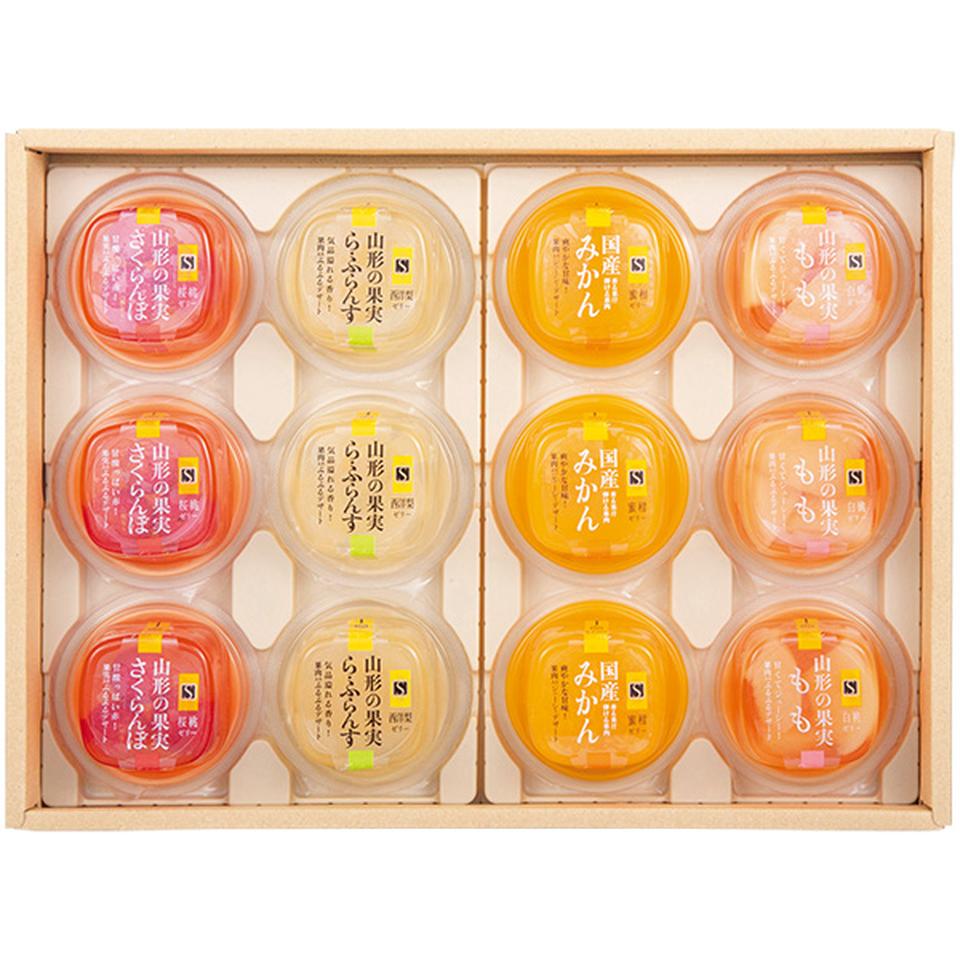 【夏の贈りもの】セゾンファクトリー　国産果実ゼリー１２個詰合せ 商品サムネイル
