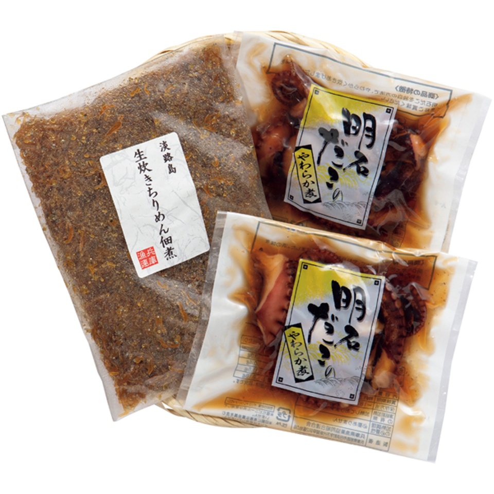 【夏の贈りもの】兵庫県漁連 明石だこのやわらか煮・生炊きちりめん佃煮セット 商品サムネイル