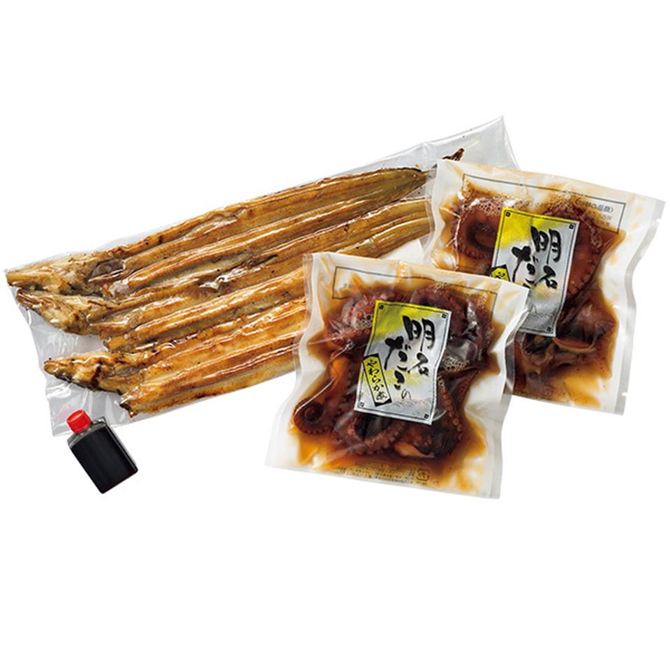 【夏の贈りもの】兵庫県漁連　播州焼きあなご・明石だこのやわらか煮セット 商品サムネイル
