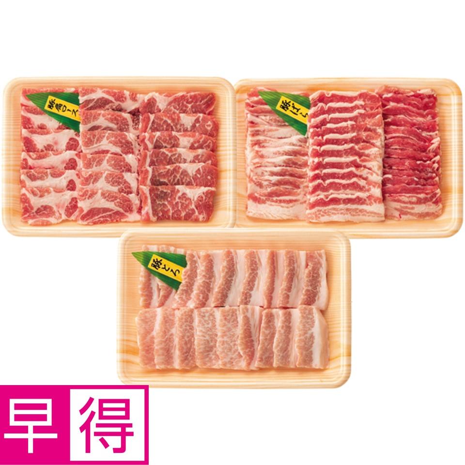 【夏の贈りもの早得】トップバリュグリーンアイナチュラル ナチュラルポーク焼肉食べくらべセット 商品サムネイル