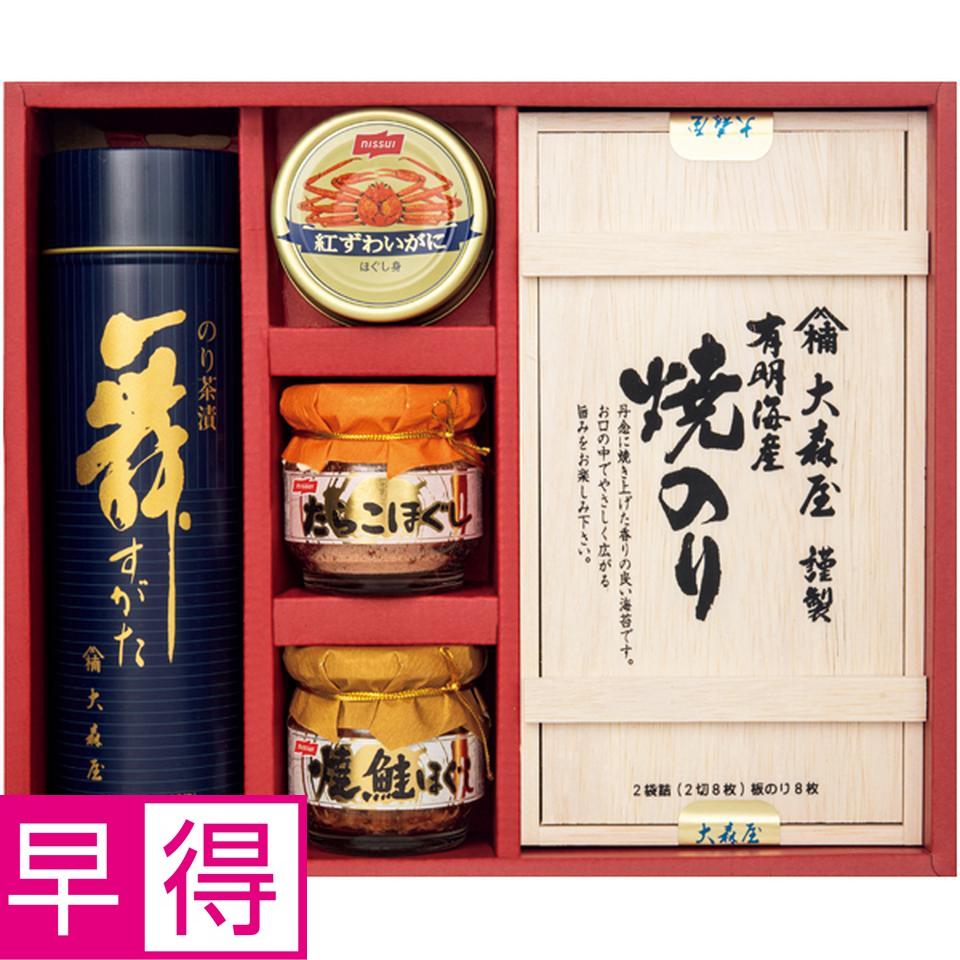 【冬の贈りもの早得】大森屋 のり・かに缶・瓶詰・お茶漬詰合せ 型番：KYB-30N 商品サムネイル
