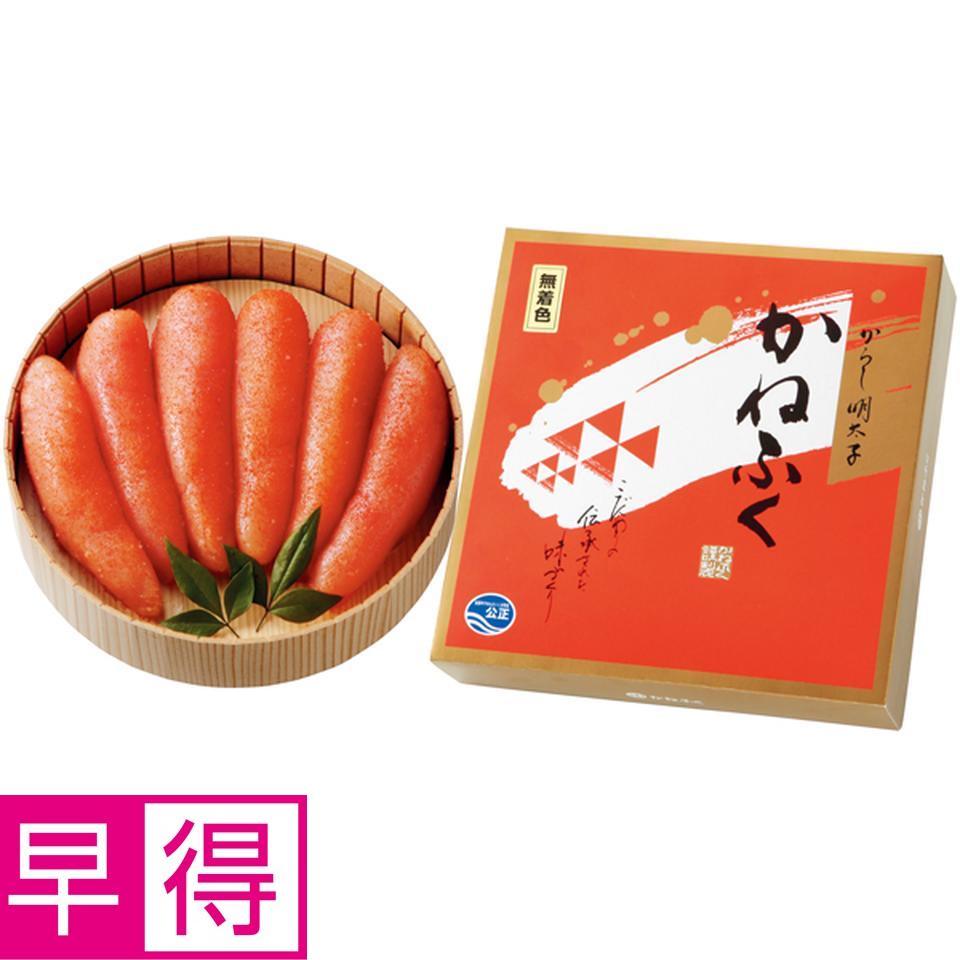 【冬の贈りもの早得】かねふく 無着色辛子明太子　赤樽 商品サムネイル