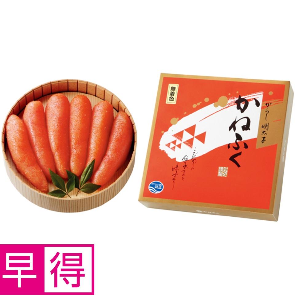 【夏の贈りもの早得】かねふく 無着色辛子明太子 赤樽 商品サムネイル